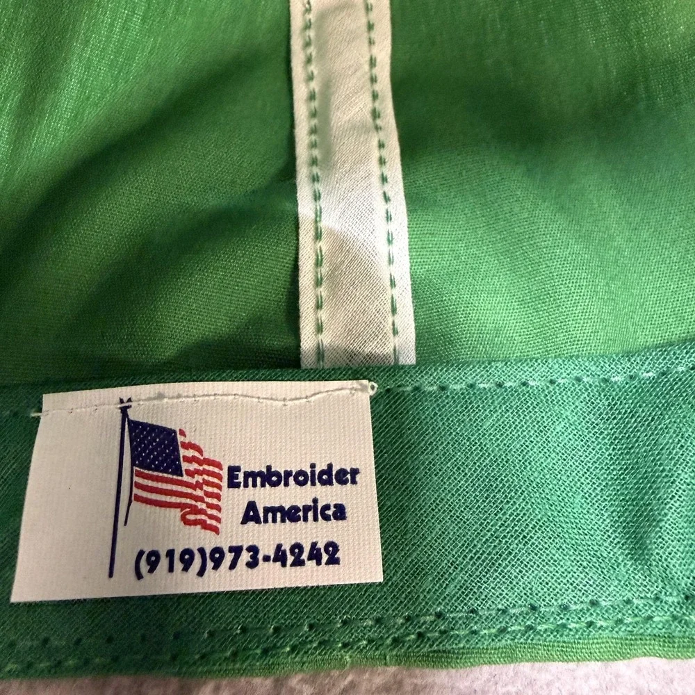 Embroider America Hat Cap Snap Back‎ Mens One Size Green Rope Blank Made USA